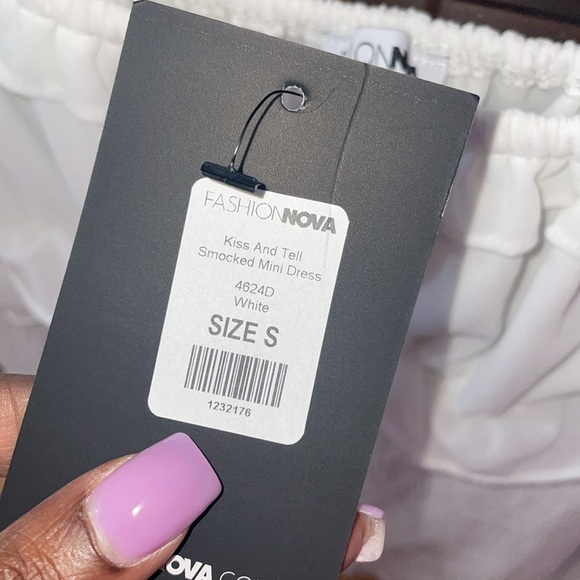 FN “Kiss And Tell Smocked Mini Dress” 🤍 NWT - Picture 4 of 6